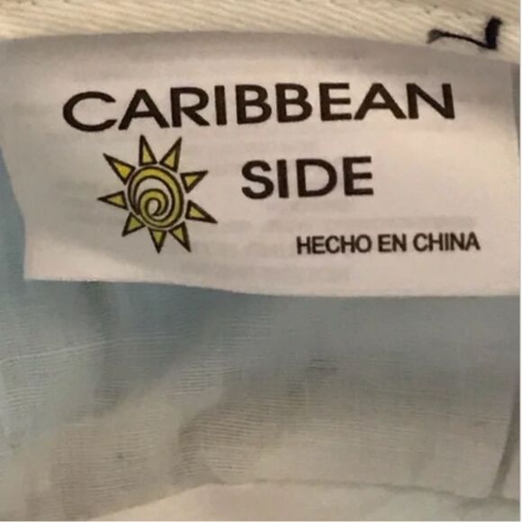 Caribbean Side Women's Cancun Mexico Aqua Blue Plaid Hat - Picture 11 of 11